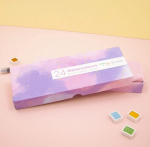 Craftelier - akvarellipastakarp 24 v&auml;rvi sortimendiga + veepintsel kalligraafia, &scaron;rifti v&otilde;i segatehnika ja muude k&auml;sit&ouml;&ouml;de jaoks | k&otilde;rge pigmentatsioon