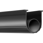 Vevor Uksetihend 4,8 m must, kummi laius 100 mm, kaal 2,29 kg