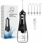 Juhtmevaba suuvesiir Heelly AMG 61, must, 300 ml, 5 otsikut