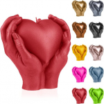 Candellana s&uuml;damekujuline k&uuml;&uuml;nal aesthetic 140 x 90 x 150 mm - kerzen aesthetic 3d - candles aesthetic hand - dekoratiivsed k&uuml;&uuml;nlad kingitus - aesthetic candle - dekokerze - kerze dekorativ - candle decoration
