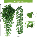 Kunstliku luuderohu vanikud - 12 tk pakis, 220 cm pikk kunstlik luuderohu vanik, v&otilde;ltsitud taimede ruumi sisustus k&ouml;&ouml;ki, pulma, aeda, kunstlik luuderohu vanik, roheliste taimede kaunistamiseks