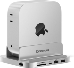 Minisopuru Iexpandmate Mini218b Pro Mac mini M4 dokk toega 10 gbps usb c/a, tf/sd, usb a 2.0, mac mini hub & alus koos m.2 nvme ssd-ga (ei kuulu komplekti), mac mini m4 ja m4 pro 2024 jaoks
