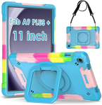Katumo laste&uuml;mbris Samsung Galaxy Tab A9+/a9 Plus 11 tolli 2023 Sm-x210/x216/x218 jaoks, p&otilde;rutuskindel vastupidav kaitse&uuml;mbris, kolmekihiline kaitse, 360&deg; p&ouml;&ouml;ratav mitme vaatenurga jaoks