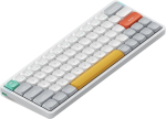 Nuphy Air60 V2 kaasaskantav mehaaniline juhtmevaba mini klaviatuur valgustusega, toetab Qmk/via, &uuml;hildub Windows/mac Os/linuxiga Bluetooth 5.1/2.4ghz/(usb-c) kaudu, valge, Gateron Moss Switch