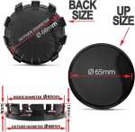 Biomar Labs 4 x 68 mm rummukapslid, &uuml;hilduvad Bmw-ga, rattarummukapslid, rummukapslid, valuveljed, h&otilde;bedased, mustad, uk lipp cb 29