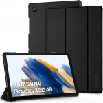 Easyacc &uuml;mbris Samsung Galaxy Tab A8 2022/2021 Sm-x200 / X205 / X207 jaoks, kaitsev &uuml;li&otilde;huke Pu nahast &uuml;mbris koos statiivi funktsiooniga, &uuml;hildub Glaxy Tab A8 10.5 tollise tahvelarvutiga, must