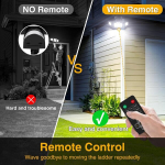 Onforu led prožektor liikumisanduriga v&auml;litingimustes koos kaugjuhtimispuldiga 55 w, 5000 lm led v&auml;lisvalgusti, 6500 k prožektor, ip65 veekindel esituli v&otilde;rgufunktsiooniga garaaži jaoks