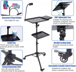 Bolluma s&uuml;learvuti projektori statiiv projektori statiiv projektori statiiv p&otilde;randastatiiv reguleeritav 81 cm kuni 130 cm koos ratastega mobiiltelefoni hoidik hiirealus multifunktsionaalne projektorile dj seadmetele