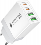 40 W usb c laadija, 4 pordiga mitmekordne laadija usb-c ja usb-a-ga, usb-laadija mitmekordne toiteplokk usb c kiirlaadija iphone 15 14 pro max 13 12 11 se xs 8 7, samsung galaxy s24, s23 ultra jaoks