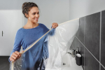 Tesa Easy Cover Economy kile v&auml;rvimist&ouml;&ouml;deks - 2 &uuml;hes maalri kile katmiseks ja maskeerimisteip maskeerimiseks - 33 m x 55 cm