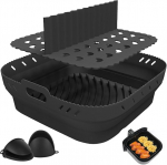 Jtgugu &otilde;hufrit&uuml;&uuml;ri silikoonvorm, k&uuml;psetusvorm vaheseintega, &uuml;hildub ninja speedi on400eu, philips xl, cosori, princess, tefal, cecotec &otilde;hufrit&uuml;&uuml;ridega