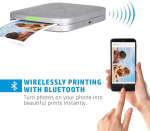 Hp Sprocket 3 x 4 tolline kiirpildiprinter nutitelefonidele - kaasaskantav, juhtmevaba v&auml;rviprinter - Zinc fotopaber liimtagusega - prindib &uuml;hilduvatest Ios-i ja Androidi seadmetest Bluetoothi kaudu