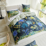 Indigo Brocade tekikott 240 x 220 cm Designers Guild