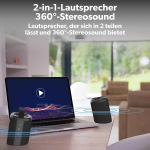 T'nb 2 in 1 kaasaskantav bluetooth k&otilde;lar, veekindel, ujuv, stereo, bluetooth 5.0, kompaktne, sisseehitatud juhtnuppudega, juhtmevaba k&otilde;lar (must)