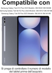 Occtingkind, klaviatuur samsung galaxy tab s10 plus/ s9 plus/ s9 fe plus 12.4 tollise &uuml;mbrise jaoks puuteplaadi ja taustavalgustusega bluetooth klaviatuur s10+/s9+/s9 fe+ jaoks, itaalia, usb c, lilla