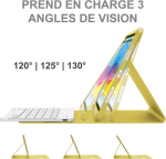 Jademall Klaviatuur Ipad Air 11 m2 - Juhtmevaba klaviatuur valgustusega Ipad Air 11 m2 2024/air 11 m3 2025 jaoks, kaitse&uuml;mbris pliiatsi hoidjaga