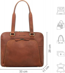 Stilord 'hermione' ehtsast nahast &auml;rikott 13,3 tolli naiste elegantne ja stiilne vintage-stiilis ostukott kontorisse, s&uuml;learvutile ja portfellile, naiste t&ouml;&ouml; kott nahast &uuml;mbris, Namibia - Brown, M, &otilde;lakott