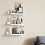 Seinariiul, 10x38x5/2 cm, Valge, Seinariiul, SONGMICS LWS38WT, 10x38x5/2 cm, Valge
