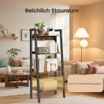 Raamaturiiul, 34x56x137.5 cm, vintage pruun-must, Raamaturiiul, VASAGLE LLS054X01, 34x56x137.5 cm, vintage pruun-must