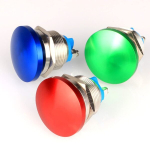 Gebildet 22 mm 3v-6v-12v-24v-36v-110v-220v-380v/3amp hetkeline metallist seenekujuline nupp kodule, t&ouml;&ouml;stusseadmetele, paigaldusplaatidele operatsioonisaalides ja jaotuskarpides, vedrutagastus