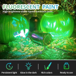 Allony pimedas helendav fluorestseeruv v&auml;rvikomplekt, helendav pimedas, helendav efekt uv-kiirguse all, saab kasutada halloweenil, grafitil v&otilde;i k&auml;sit&ouml;&ouml;s, kollakasroheline ja taevasinine