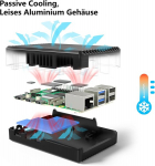 Korpus Musei Passiivse jahutusega metallist &uuml;mbris Raspberry Pi 5 jaoks