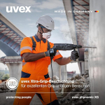 Uvex phynomic Xg, 5 paari - monteerimiskindad, kaitsekindad, t&ouml;&ouml;kindad - eriti hea haarduvus, vastupidavad ja tundlikud - must, hall - suurus 06/xs