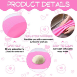 Yuxianlb 2-osaline silikoonist k&uuml;psetusmati komplekt kookide ja k&uuml;psetiste jaoks, mittenakkuva kattega, kuumakindel, &uuml;mmargused k&uuml;psetusmatid m&otilde;&otilde;tudega kookidele, p&ouml;&ouml;rdalus, alus, k&uuml;psised, k&uuml;psetustarvikud roosas