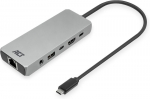 Act usb c dokkimisjaam 6-in-1 alumiiniumkorpusega, 8k@30hz hdmi, 2 pordiga usb 3.0, usb type c 100w pd, lan, audio, &uuml;hendage s&uuml;learvutiga t&auml;iendav monitor - ac7095