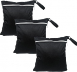 Fuipvgi 3 musta organiseerimiskoti komplekt, lukuga vahetuskott, m&auml;rjad-kuivad kotid, korduvkasutatavad, pestavad, riputatavad veekindlad kotid ujumiseks, telkimiseks, reisimiseks, must, modernne