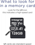 Integral 128gb Premium High Speed Micro Sd (microsdxc) m&auml;lukaart kuni 100mb/s V30 Uhs-i U3