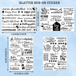 4 x kleebised, fooliumkleebised, esteetiline kaunistus, kleebised fotoalbumitele, p&auml;evikutele, isetegemiseks, m&ouml;&ouml;blile, klaasile, puidust kleebised