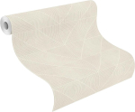 Rasch Welcome Home Collection 653915 mittekootud tapeet geomeetrilise motiivi ja kreemikate joontega