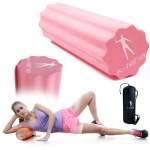 Massaažirull tupsudega K-Reha roosa 46x14.5 cm koos kotiga