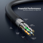 Hasa zone Cat 8 v&otilde;rgukaabel 3 m 40 Gbits kiire cat.8 Lan-kaabel Patch-kaabel 2000 Mhz etherneti kaabel Sftp kullatud Rj45 pistikuga modemi ruuteri m&auml;ngu xbox pc jaoks