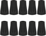 Bohaner 10 x kummist puhvri asendusjalad kepik&otilde;nnikepidele, mustad &uuml;mmargused matkakepitreki padjad, asendus kummist puhver k&auml;imiskeppidele