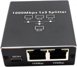 Hsthe Sea Etherneti jagaja, Gigabit Ethernet Switch Rj45 jagaja 1 kuni 3 1000/100 Mbps Etherneti laiendaja Usb toitepordiga arvutile, jaoturile, l&uuml;litile, ruuterile, Adsl-ile, digiboksile, digitaaltelevisioonile