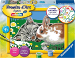 Ravensburger 4005556286614 Num&eacute;ro d'art - v&auml;ike - kassipoeg ja tema s&otilde;ber j&auml;nes, loominguline, v&auml;rviline, v&auml;ike