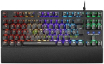 Mars Gaming Mkxtklbpt, &uuml;likompaktne mehaaniline Tkl Rgb klaviatuur, randmetugi, Outemu Sq Blue l&uuml;litid, portugali keel