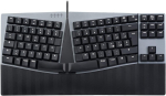 Perixx Periboard-335bl kompaktne ergonoomiline mehaaniline klaviatuur kaabliga - tenkeyless - madala profiiliga kl&otilde;psuvad sinised klahvid - programmeeritavad makroklahvid, &uuml;hilduvad Windowsi ja Mac Os X-iga