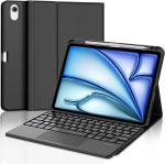 Jademall Klaviatuur Ipad Air 11 - Juhtmevaba klaviatuur puuteplaadiga Ipad Air 11 m2 2024 / Air 11 m3 2025 jaoks, kaitse&uuml;mbris pliiatsi hoidjaga, Qwertz saksa