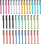 Stylus pliiatsid, universaalsed mahtuvuslikud puuteekraani pliiatsid, &uuml;hilduvad tahvelarvutite, nutitelefonidega, &uuml;lit&auml;pne digitaalne pliiats kummist otsaga, 40 tk pakis