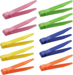 10 lapse pintseti pakend, v&auml;rvilised plastklamberid, lameda otsaga pintsetid lastele, sensoorse peenmotoorika treenimiseks, pintsetid lastele, mida kasutatakse isetegemise k&auml;sit&ouml;&ouml; jaoks, laste m&auml;nguasjade tarvikud