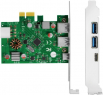 Logilink Pci Express kaart Usb 3.2 (gen1) 1x Usb-c (power Delivery 3.0) ja 2x A