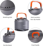 Fire-maple Fmc-xt2 teekann matkaketel v&auml;ljas matkamiseks piknikuks kohvi jaoks kergesti puhastatav k&otilde;va anodeeritud alumiiniumist ja roostevabast terasest k&ouml;&ouml;gin&otilde;ude komplekt teekann ja kohvikann oranž