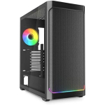 Sharkoon korpus AK4W RGB Strip (must, Tempered Glass)