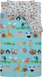 Catherine Lansfield Animal Adventures voodipesukomplekt 160 x 200 + 50 x 80 cm + voodilina ja padjap&uuml;&uuml;r valge 90 x 200 + 50 x 80 cm