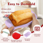 Silikoonist k&uuml;psetusvormid, 4 tk, silikoonvormid, k&uuml;psetamine, ristk&uuml;likukujulised, 19,2 x 9,5 x 5,5 cm, v&auml;ike koogivorm, silikoonist koogivorm, &otilde;hufrit&uuml;&uuml;ri silikoonvormid, leivavormid k&uuml;psetamiseks koos &otilde;lipintsliga