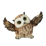 Owl spreading its wings - vaigust figuriin (pruun)