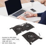 Protsessori jahuti Pusokei cpu gpu ventilaatori asendus msi gs66 jaoks, msi gs66 10sd 10sgs 10sfs 10sf 10se ms 16v1 ms 16v2 ws66 p66 4 kontaktiga s&uuml;learvuti ventilaator dc 5v 1a (cpu ventilaator)